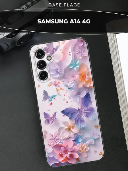 Samsung Чехол на A14 4G с бабочками