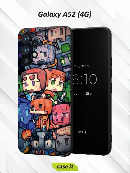 Case it Чехол на Samsung A52 4Gс принтом Майнкрафт