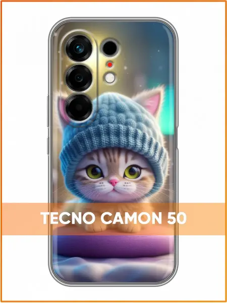 Case Face Чехол на Tecno Camon 50 с принтом Котенок
