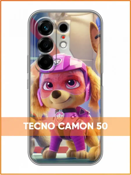 Case Face Чехол на Tecno Camon 50 с принтом Щенячий патруль