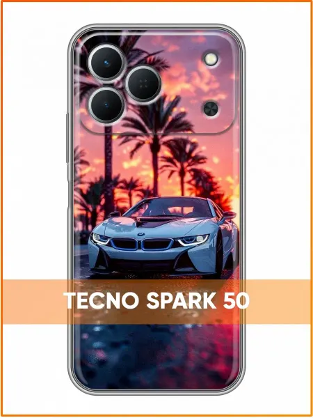 Case Face Чехол на Tecno Spark 50 с принтом БМВ