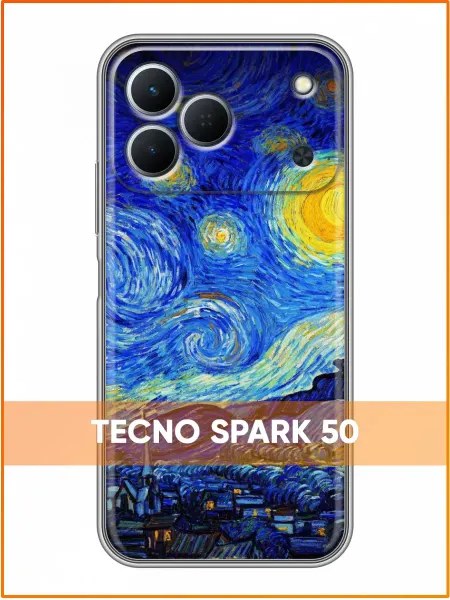 Case Face Чехол на Tecno Spark 50 с принтом Ван Гог