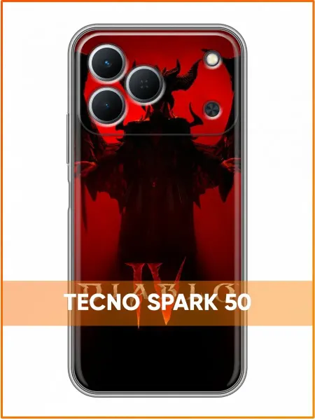 Case Face Чехол на Tecno Spark 50 с принтом Диабло