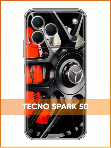 Case Face Чехол на Tecno Spark 50 с принтом Мерседес