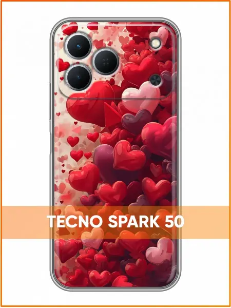 Case Face Чехол на Tecno Spark 50 с принтом Флаг