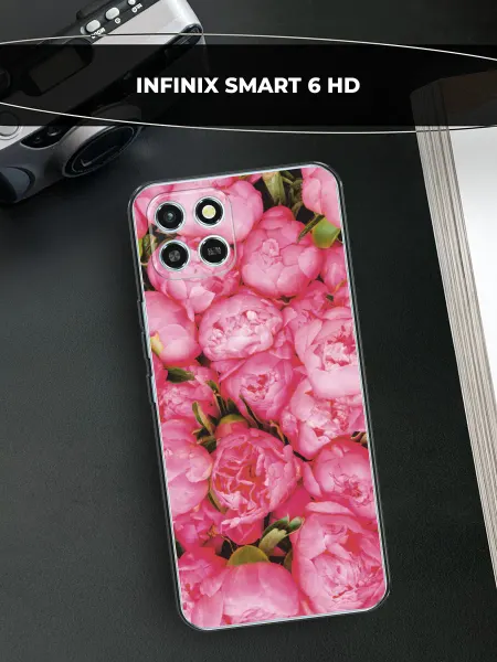 Infinix Чехол на SMART 6 HD пионы
