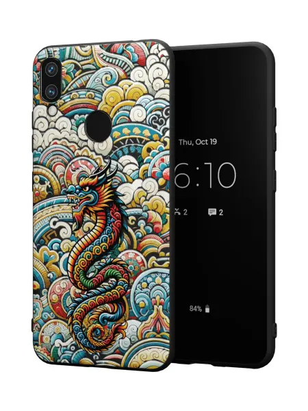 QuestCase Чехол на Xiaomi Redmi Note 7 с принтом Дракон