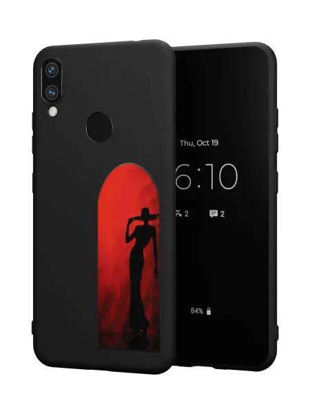 QuestCase Чехол на Xiaomi Redmi Note 7 с принтом Женщина