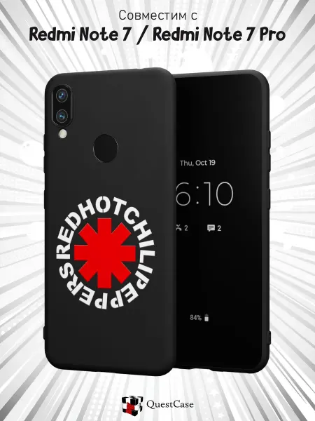 QuestCase Чехол на Xiaomi Redmi Note 7 с принтом