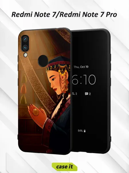Case it Чехол на Redmi Note 7с принтом Девушка