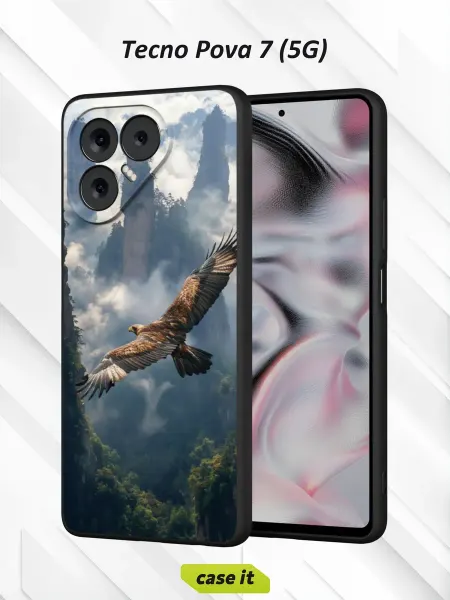 Case it Чехол на Tecno Pova 7с принтом Парящий в небе