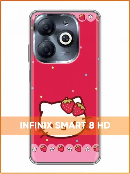 Case Face Чехол на Infinix Smart 8 HD с принтом Хеллоу Китти