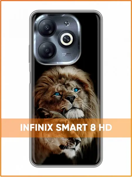 Case Face Чехол на Infinix Smart 8 HD с принтом Львы