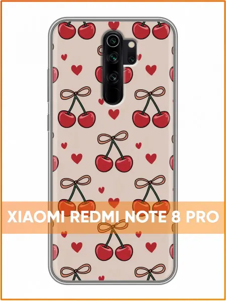 Case Face Чехол на Xiaomi RedMi Note 8 Pro с принтом Вишенки