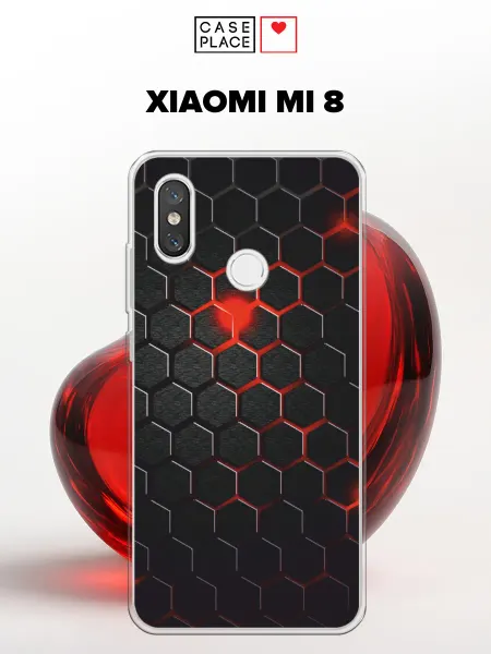 Case Place Чехол на Xiaomi Mi 8 карбон