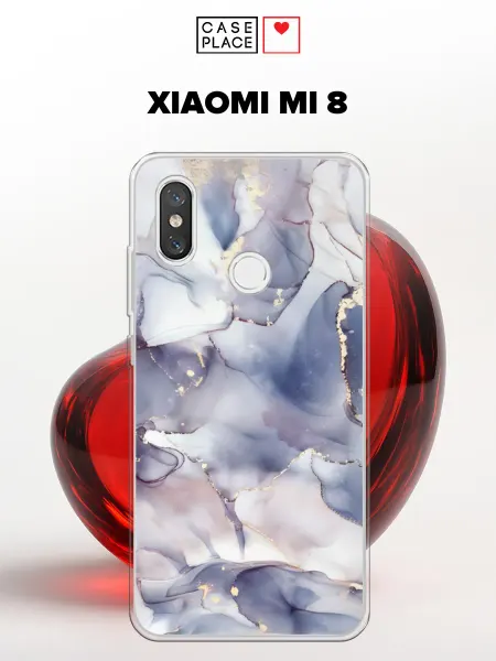 Case Place Чехол на Xiaomi Mi 8 мрамор