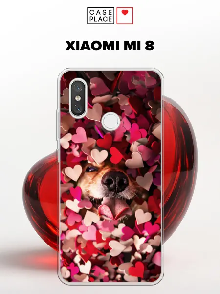 Case Place Чехол на Xiaomi Mi 8 с собакой
