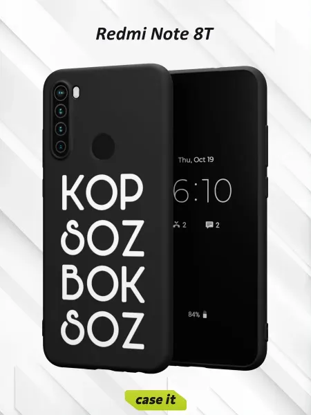 Case it Чехол на Redmi Note 8Tс принтом Kop soz bok soz