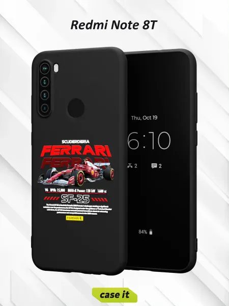 Case it Чехол на Redmi Note 8Tс принтом Ferrari SF-25