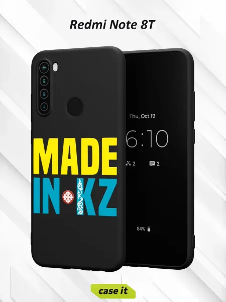 Case it Чехол на Redmi Note 8Tс принтом MADE IN KZ