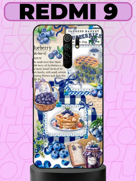 Aiiir Чехол на Redmi 9 blueberry