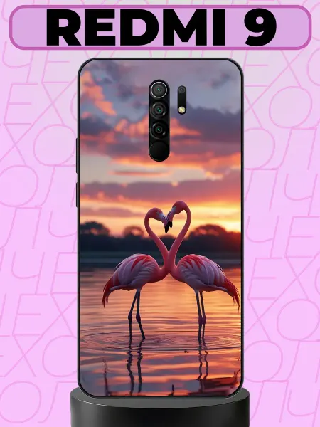 Aiiir Чехол на Redmi 9 фламинго