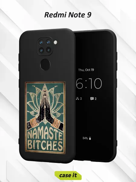 Case it Чехол на Redmi Note 9с принтом Namaste