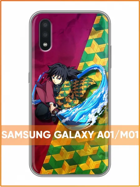Case Face Чехол на Samsung Galaxy A01 с принтом Аниме Атака Титанов
