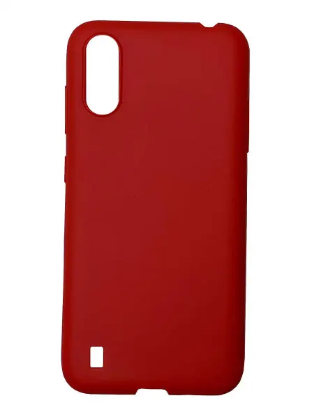 OEM Чехол Soft-touch для Samsung Galaxy A01 красный