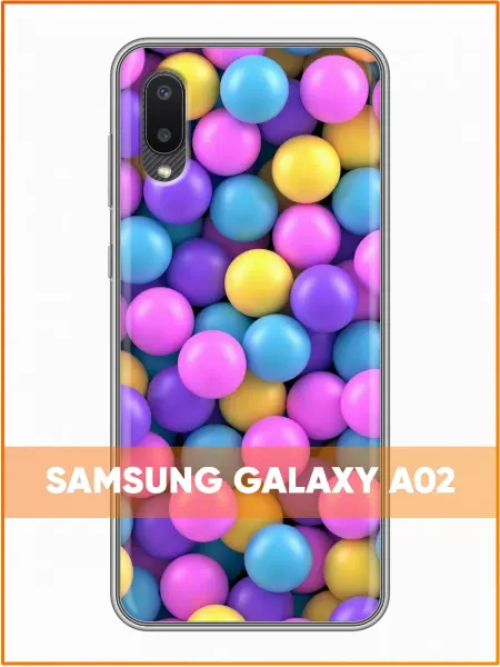 Case Face Чехол на Samsung Galaxy A02 с принтом Шарики