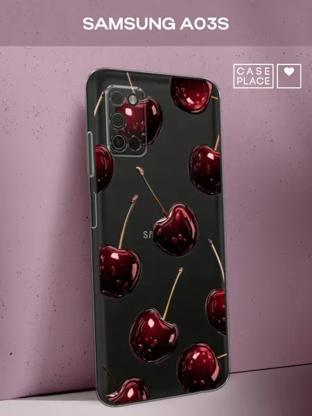 Samsung Чехол на A03s с вишней
