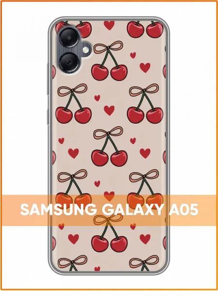 Case Face Чехол на Samsung Galaxy A05 с принтом Вишенки
