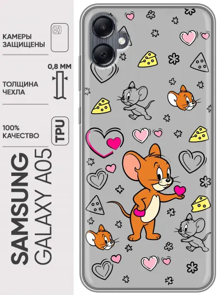 Trendmall Чехол на Samsung Galaxy A05 Том и Джерри для девочки