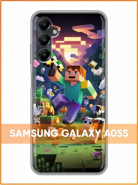 Case Face Чехол на Samsung Galaxy A05s с принтом Майнкрафт
