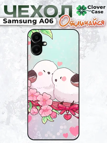 CloverCase Чехол на Samsung A06 Птички и сакура