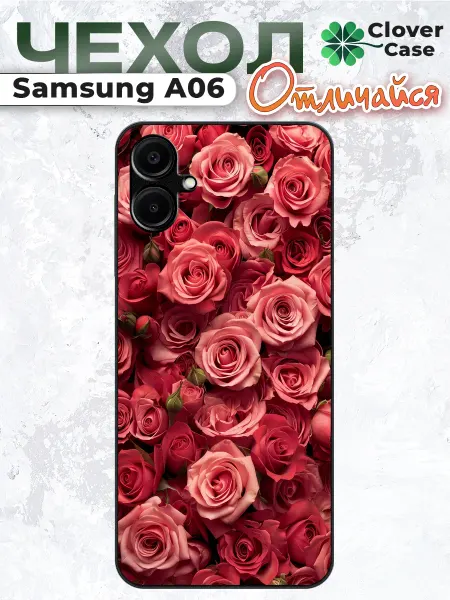 CloverCase Чехол на Samsung A06 Красные розы