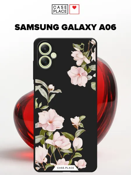 Samsung Матовый чехол на A06 с цветочками