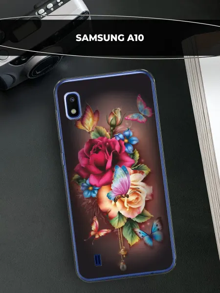 Samsung Чехол на Galaxy A10 с бабочками