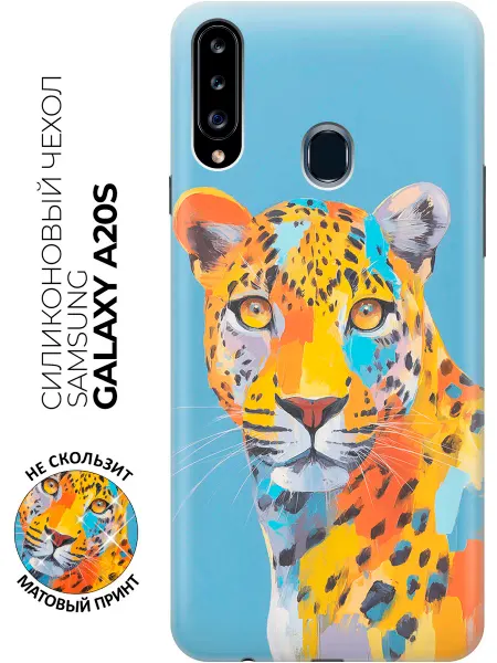 Samsung Чехол на Galaxy A20s леопард