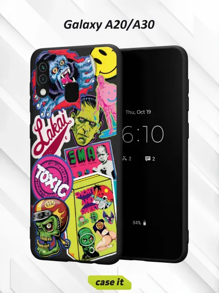 Case it Чехол на Samsung A30 и A20с принтом Toxic mix