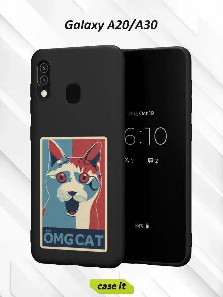 Case it Чехол на Samsung A30 и A20с принтом OMG котик