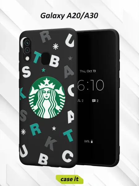 Case it Чехол на Samsung A30 и A20с принтом Starbucks