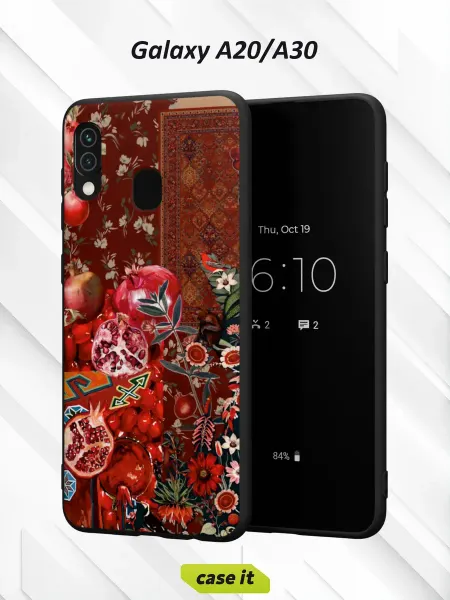 Case it Чехол на Samsung A30 и A20с принтом Гранат