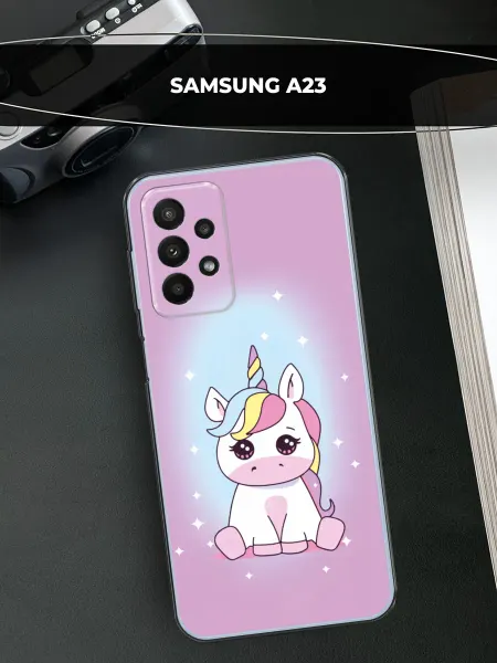 Samsung Чехол на Galaxy A23 единорог