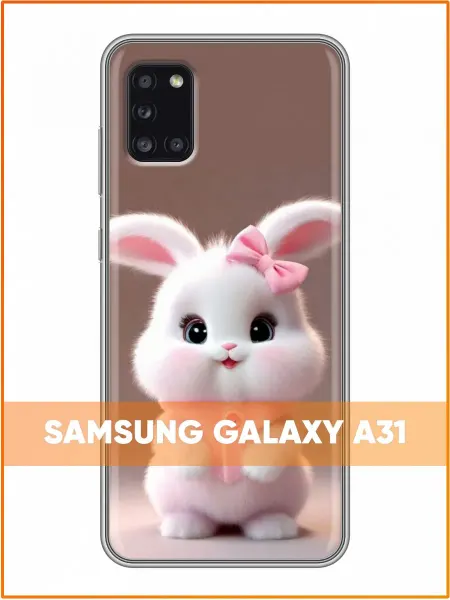 Case Face Чехол на Samsung Galaxy A31 с принтом Зайчик с бантиком