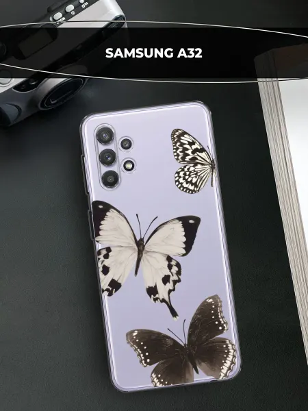 Samsung Чехол на Galaxy A32 с бабочками