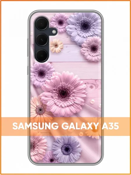 Case Face Чехол на Samsung Galaxy A35 с принтом Цветочки нежные