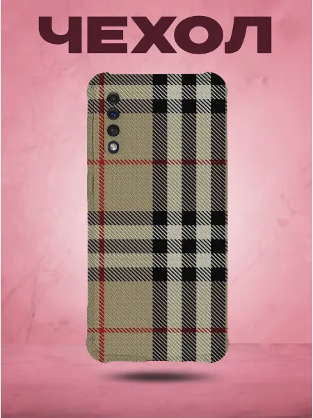 SakuraCase Чехол на Samsung A50 с принтом burberry