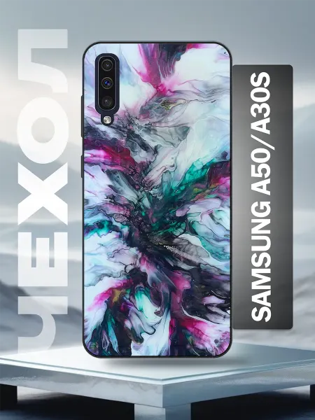 Caseworld Чехол на Samsung A50 принт мрамор