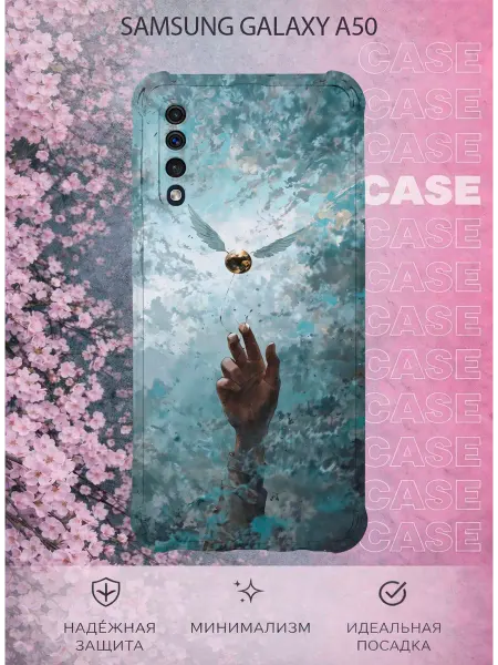 Chekholshchica_case Чехол на Samsung A50 с принтом Золотой Снитч